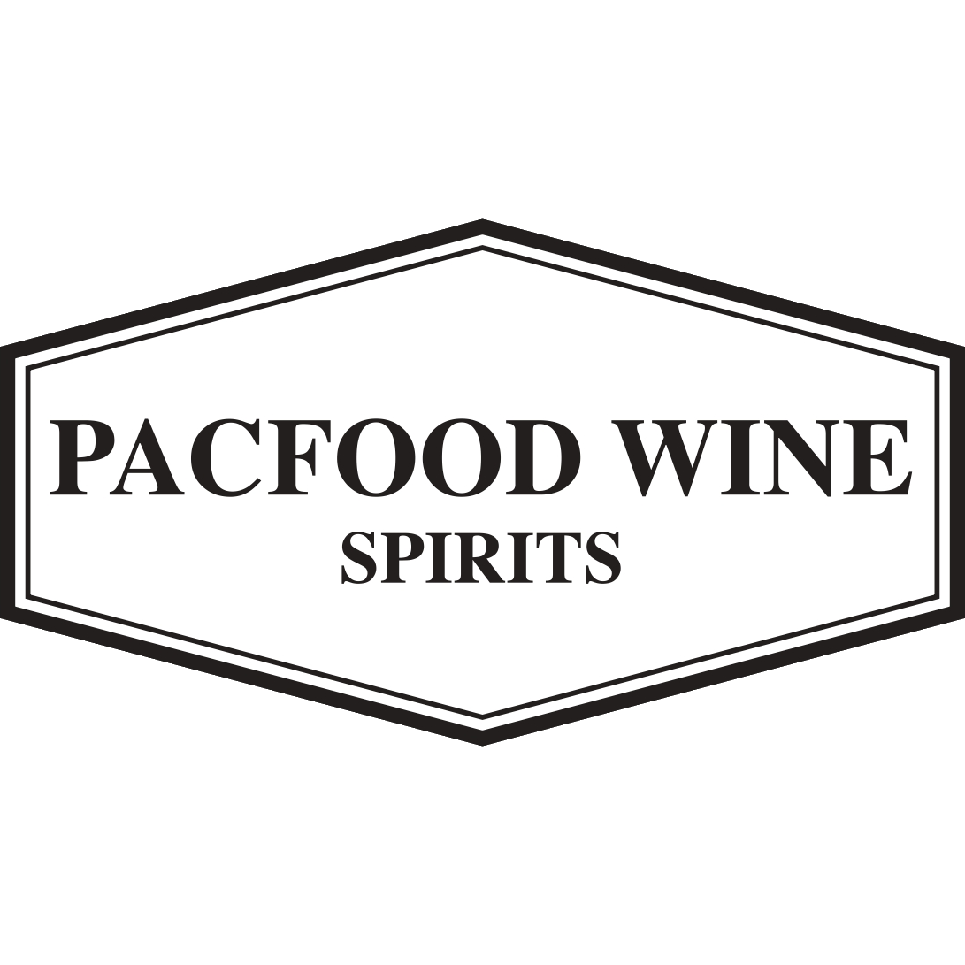 Logotipo da Pacfood no qual se pode ler na primeira linha Pacfood Wine e na segunda linha Spirits